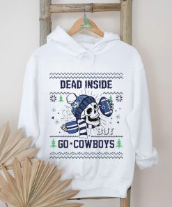 Skull Dead Inside But Go Dallas Cowboys Christmas T shirt