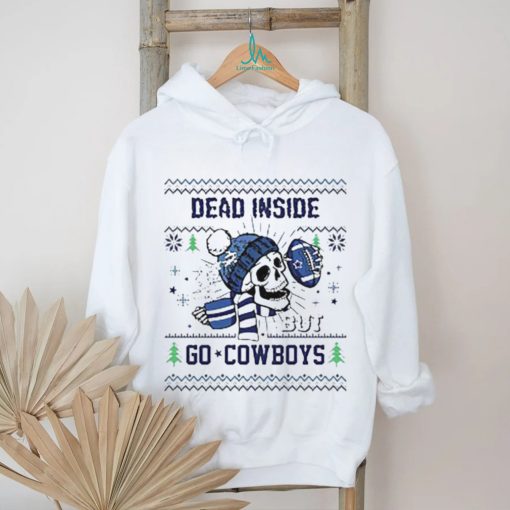 Skull Dead Inside But Go Dallas Cowboys Christmas T shirt