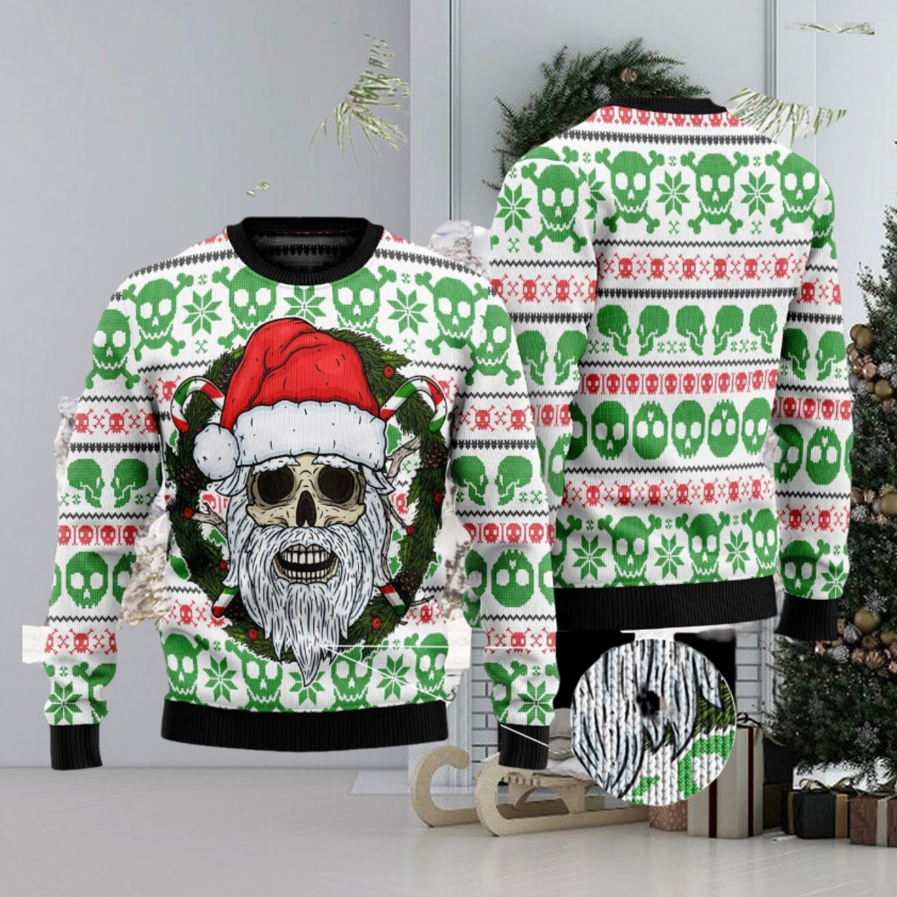 Santa 2024 skull sweater