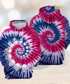Skull Tie Dye 3D Printed Hoodie