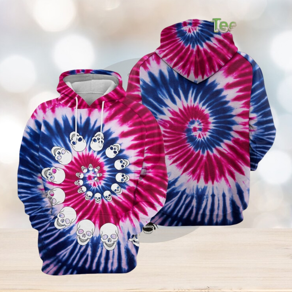 Skull Tie Dye 3D Printed Hoodie Skull Tie Dye 3D Printed Hoodie