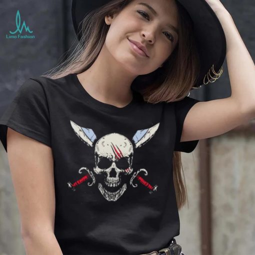 Skull pirate red hair shirt