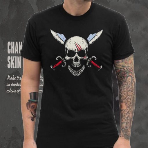 Skull pirate red hair shirt