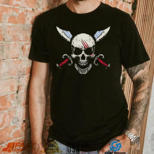 Skull pirate red hair shirt