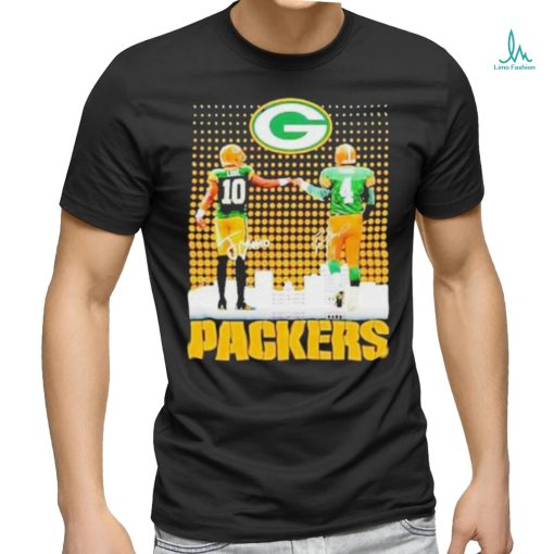 Skyline Jordan Love And Brett Favre Packers Signatures T Shirt