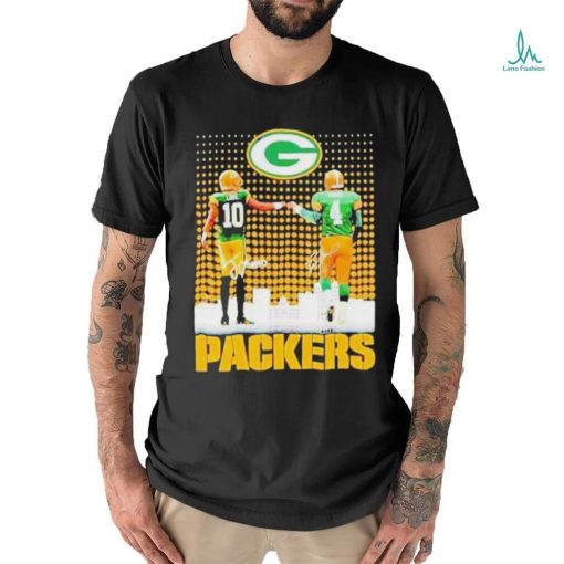 Skyline Jordan Love And Brett Favre Packers Signatures T Shirt