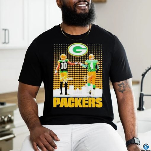 Skyline Jordan Love And Brett Favre Packers Signatures T Shirt