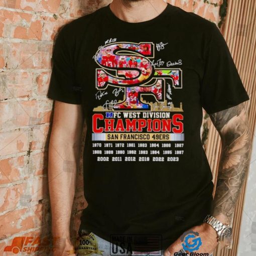 Skyline NFC West Division Champions San Francisco 49ers signatures shirt