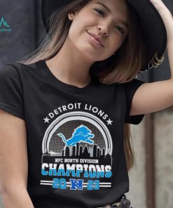 Skyline city Detroit Lions 2023 NFC North Division Champions shirt
