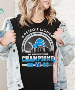 Skyline city Detroit Lions 2023 NFC North Division Champions shirt, hoodie, sweater, long sleeve and tank top Skyline city Detroit Lions 2023 NFC North Division Champions shirt
