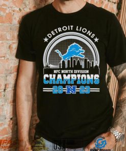 Skyline city Detroit Lions 2023 NFC North Division Champions shirt, hoodie, sweater, long sleeve and tank top Skyline city Detroit Lions 2023 NFC North Division Champions shirt