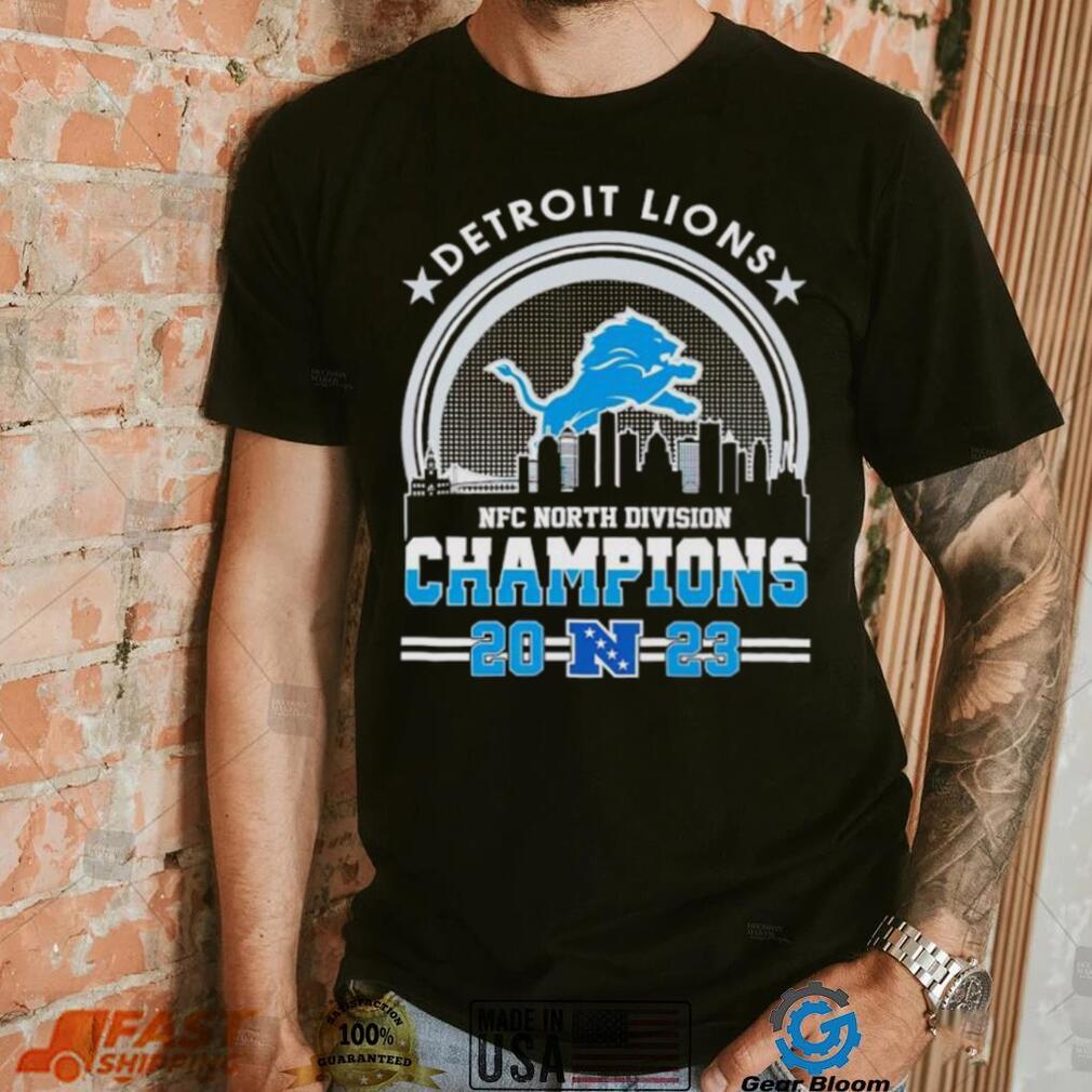 Skyline city Detroit Lions 2023 NFC North Division Champions shirt Skyline city Detroit Lions 2023 NFC North Division Champions shirt