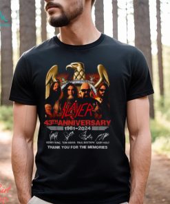 Slayer 43th Anniverasry 1981 – 2024 Thank You For The Memories T Shirt