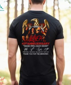 Slayer 43th Anniverasry 1981 – 2024 Thank You For The Memories T Shirt