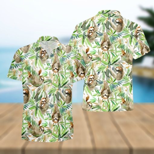 Sloth Hawaiian Shirts, Animal Lover Shirt, Sloth Lover Shirt, Animal Lover Gift, Lazy Sloth Shirts , Meditating Sloth Tee