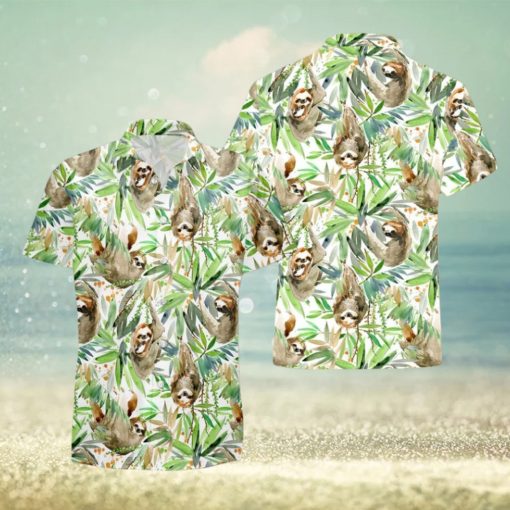 Sloth Hawaiian Shirts, Animal Lover Shirt, Sloth Lover Shirt, Animal Lover Gift, Lazy Sloth Shirts , Meditating Sloth Tee