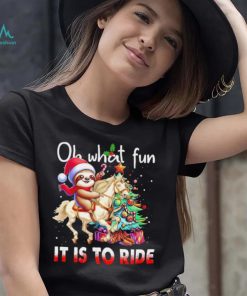 Sloth riding Unicorn oh what fun it is to ride Xmas shirt