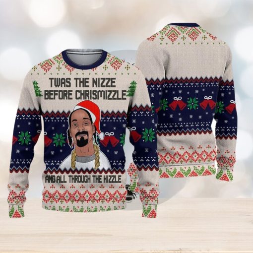 Snoop Dogg Twas The Nizzle Before Chrismizzle Ugly Christmas Sweater