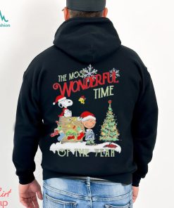 Snoopy And Friends Hat Santa The Most Wonderful Time OF The Year Christmas Shirt