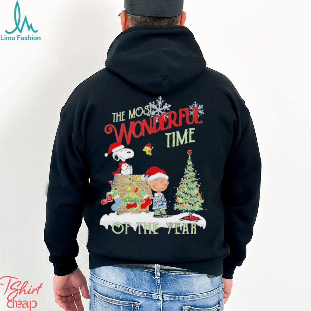 Snoopy And Friends Hat Santa The Most Wonderful Time OF The Year Christmas Shirt Snoopy And Friends Hat Santa The Most Wonderful Time OF The Year Christmas Shirt