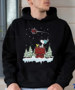Snoopy And Woodstock Arizona Cardinals Christmas Tree Night Light shirt