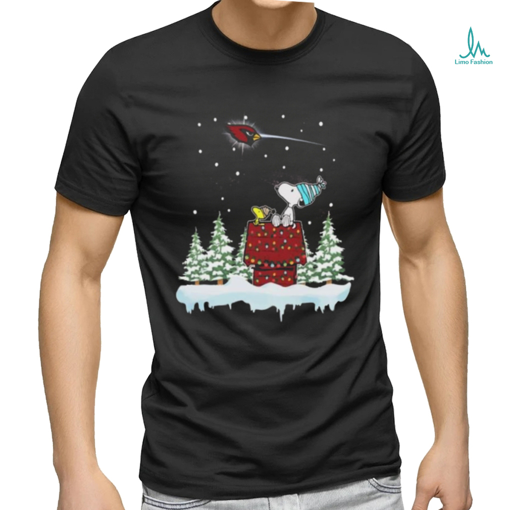 Snoopy And Woodstock Arizona Cardinals Christmas Tree Night Light shirt Snoopy And Woodstock Arizona Cardinals Christmas Tree Night Light shirt
