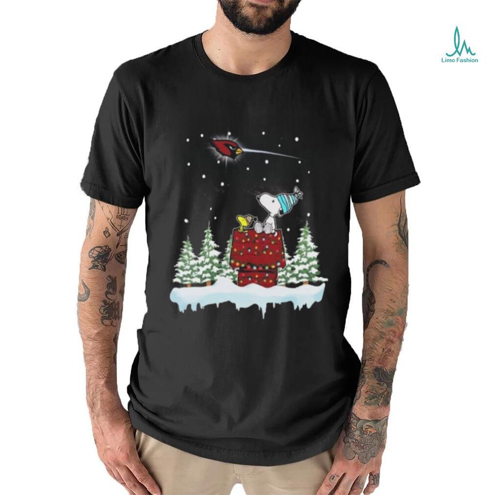 Snoopy And Woodstock Arizona Cardinals Christmas Tree Night Light shirt Snoopy And Woodstock Arizona Cardinals Christmas Tree Night Light shirt