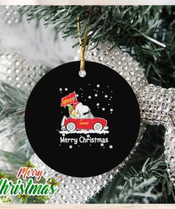 Snoopy And Woodstock Driving Car Advance Auto Parts Winter Christmas Ornament