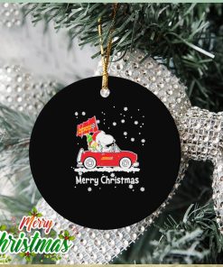 Snoopy And Woodstock Driving Car Advance Auto Parts Winter Christmas Ornament