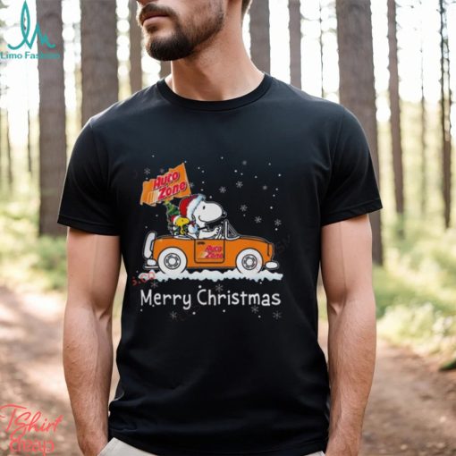 Snoopy And Woodstock Driving Car Auto Zone Christmas 2023 Shirt