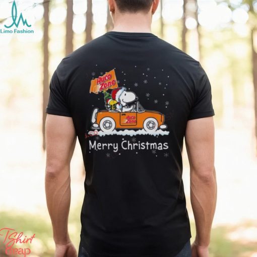 Snoopy And Woodstock Driving Car Auto Zone Christmas 2023 Shirt