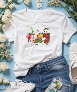 Snoopy And Woodstock Hat Santa Dring Merry Christmas shirt