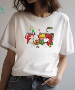 Snoopy And Woodstock Hat Santa Dring Merry Christmas shirt