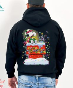 Snoopy And Woodstock Hat Santa Light Tree Christmas Shirt