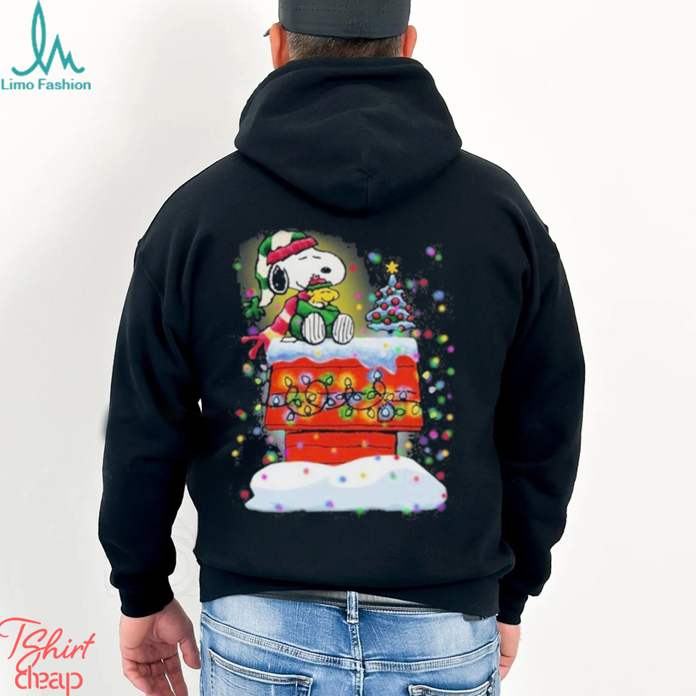 Snoopy And Woodstock Hat Santa Light Tree Christmas Shirt Snoopy And Woodstock Hat Santa Light Tree Christmas Shirt