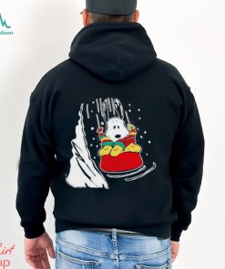Snoopy And Woodstock Hat Santa Skiing Christmas Shirt