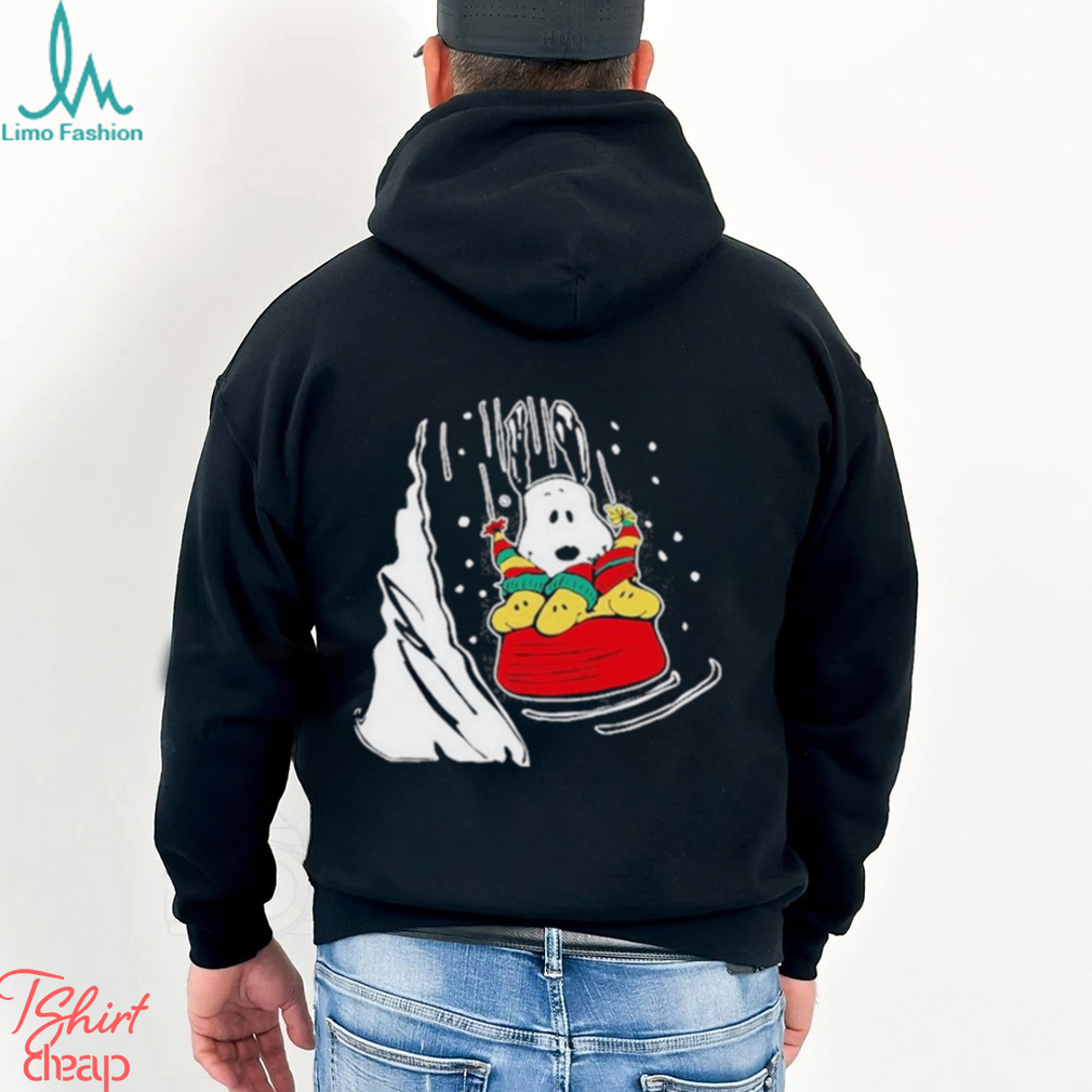 Snoopy And Woodstock Hat Santa Skiing Christmas Shirt Snoopy And Woodstock Hat Santa Skiing Christmas Shirt