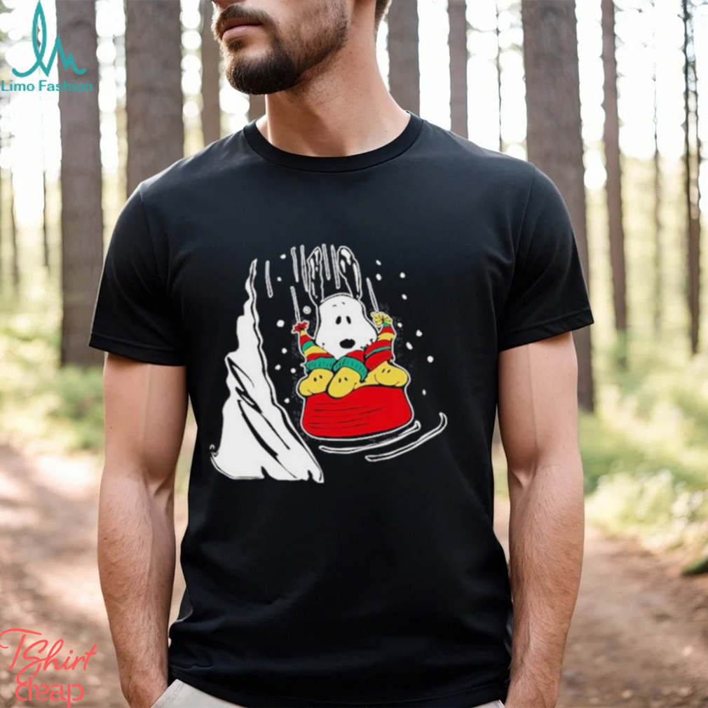 Snoopy And Woodstock Hat Santa Skiing Christmas Shirt Snoopy And Woodstock Hat Santa Skiing Christmas Shirt
