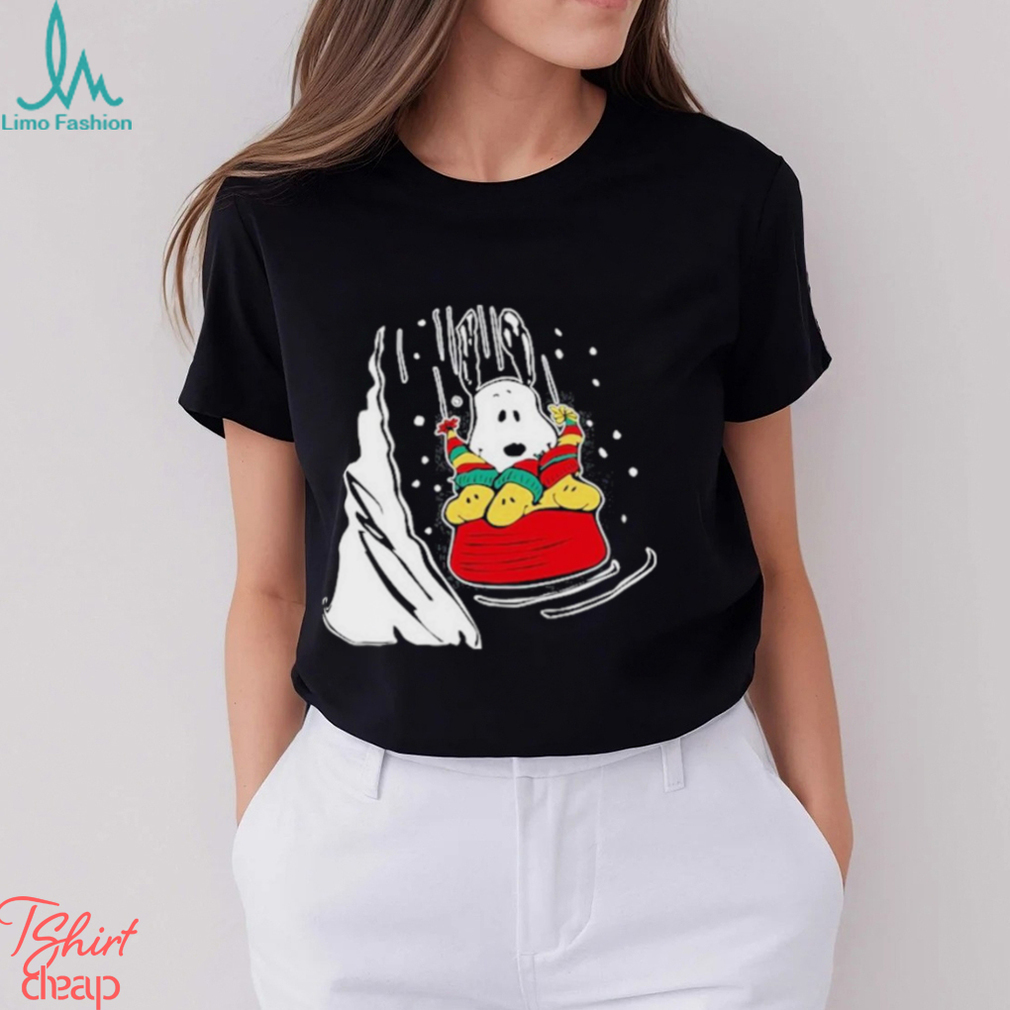 Snoopy And Woodstock Hat Santa Skiing Christmas Shirt Snoopy And Woodstock Hat Santa Skiing Christmas Shirt