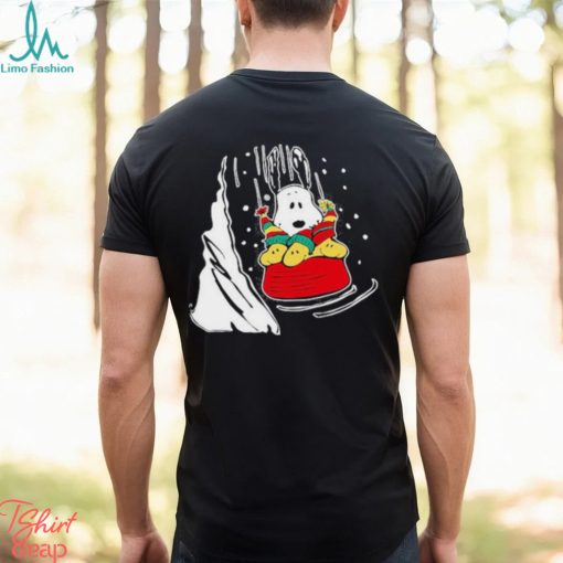 Snoopy And Woodstock Hat Santa Skiing Christmas Shirt