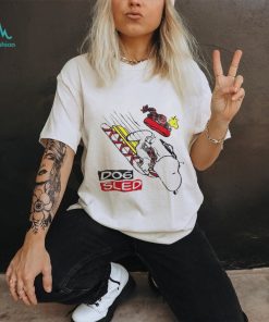 Snoopy And Woodstock Hat Santa Skiing Dog Sled Merry Christmas shirt