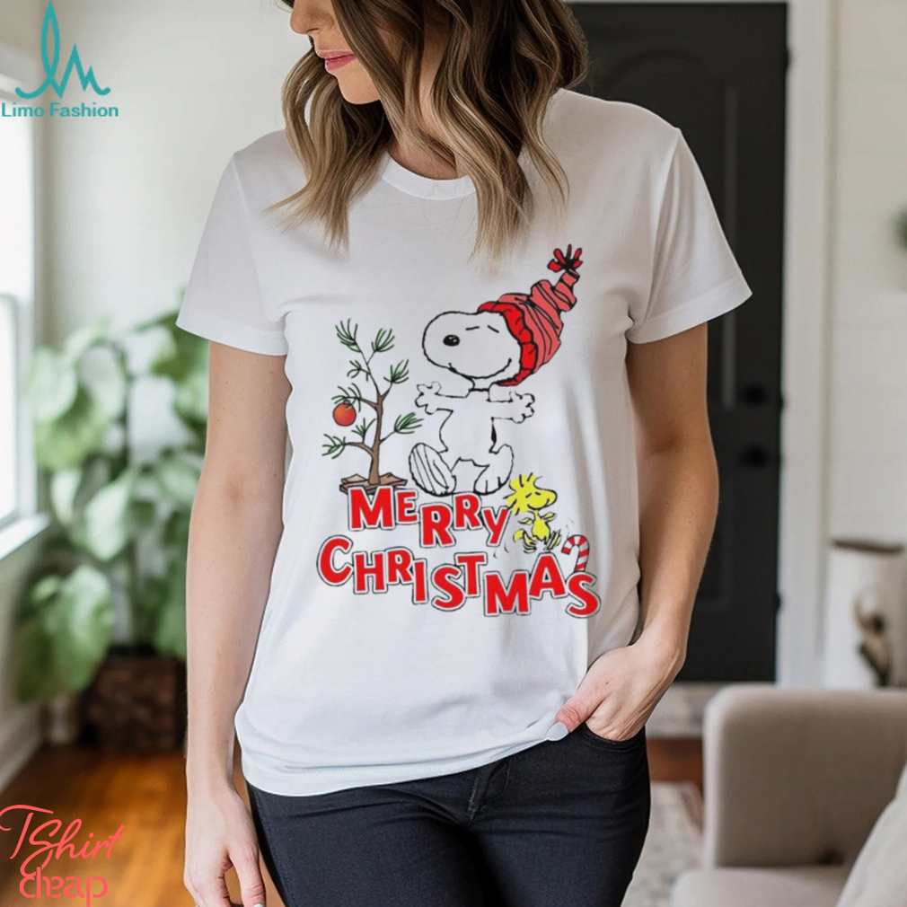 Snoopy And Woodstock Hat Santa Tree Merry Christmas Shirt Snoopy And Woodstock Hat Santa Tree Merry Christmas Shirt