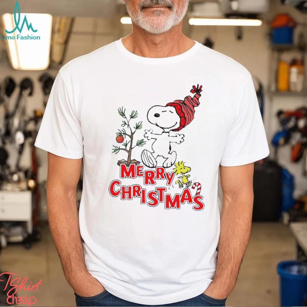 Snoopy And Woodstock Hat Santa Tree Merry Christmas Shirt Snoopy And Woodstock Hat Santa Tree Merry Christmas Shirt
