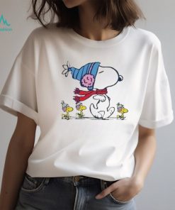 Snoopy And Woodstock Hat Santa Working Christmas shirt