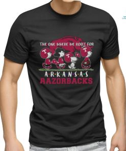 Snoopy And Woodstock Peanuts The One Where We Root For Arkansas Razorbacks Shirt