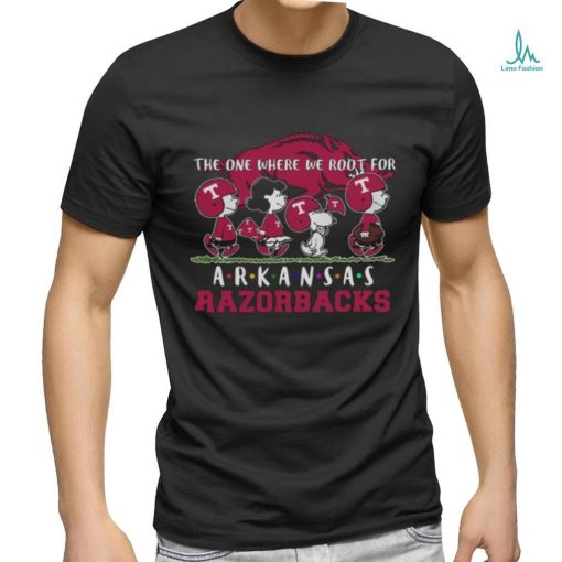 Snoopy And Woodstock Peanuts The One Where We Root For Arkansas Razorbacks Shirt