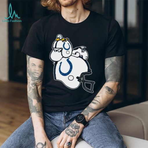 Snoopy And Woodstock Resting On Indianapolis Colts Helmet Shirt
