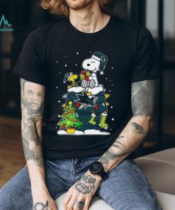 Snoopy And Woodstock San Jose Sharks Christmas Tree Tshirt, hoodie, sweater, long sleeve and tank top Snoopy And Woodstock San Jose Sharks Christmas Tree Tshirt
