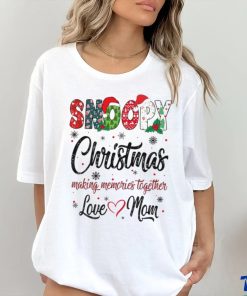 Snoopy Christmas Making Memories Together Love Mom T Shirt