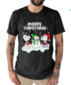 Snoopy Hat Santa Reindeer Merry Christmas Shirt